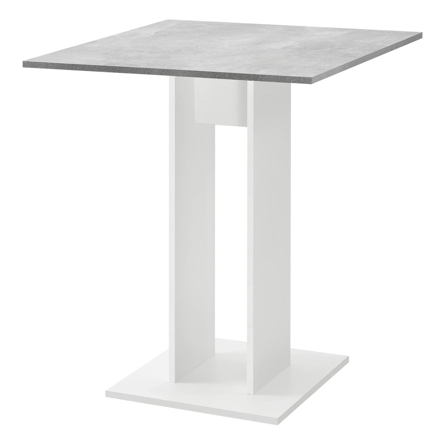 In And OutdoorMatch Alexis Eettafel Dora - Vierkant - 65x65x78 cm - Betonlook en Wit - Spaanplaat - Modern Alexis Eettafel/ Eetkamertafel