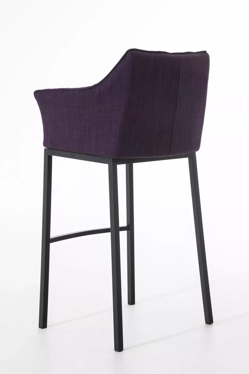 In And OutdoorMatch Barkruk Allan - Midnight Purple - Met rugleuning en armleuning - Ergonomisch - Set van 1 - Deluxe Barkrukken / hocker