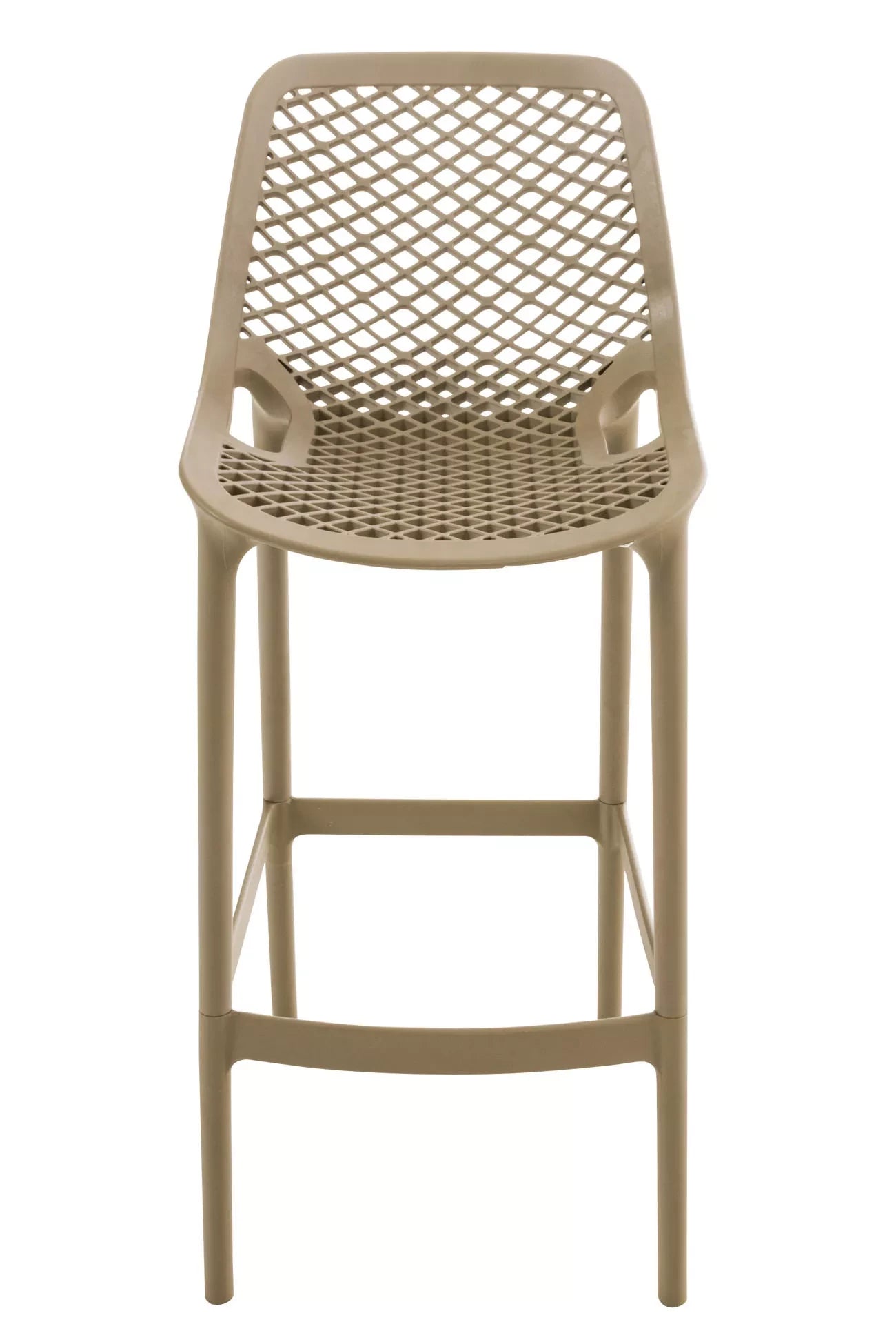 In And OutdoorMatch Barkruk Elody - Set van 1 - Ergonomisch - Barkruk keuken of kantine - Beige - 75cm Barkrukken / hocker