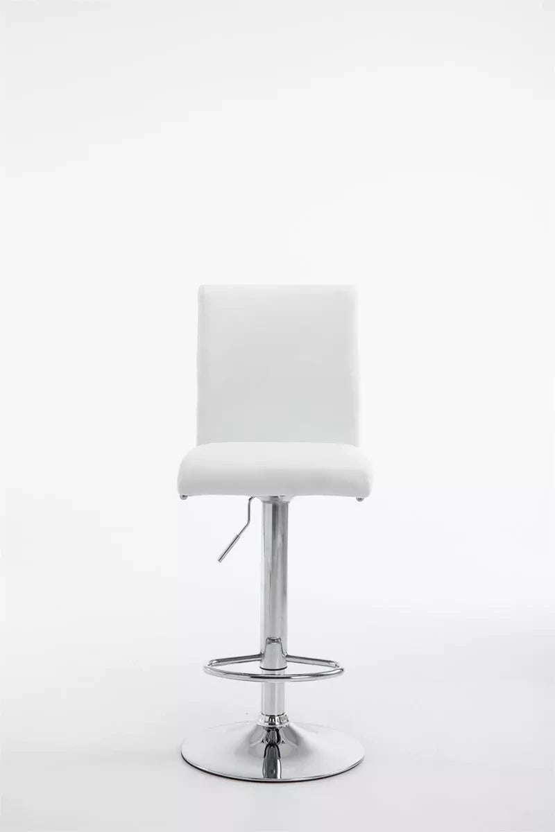 In And OutdoorMatch Barkruk Shanelle - Met rugleuning - Set van 1 - Ergonomisch - barstoelen - Keuken - White - 95-110cm Barkrukken / hocker