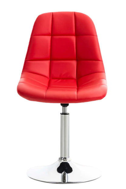 In And OutdoorMatch Barstoelen Hilari - Rood en Metaal - Set van 2 - Kunstleer - Hoogwaardige bekleding - Decoratieve barstoel - Stijlvolle draaistoel - Luxe uitstraling Eetkamerstoel