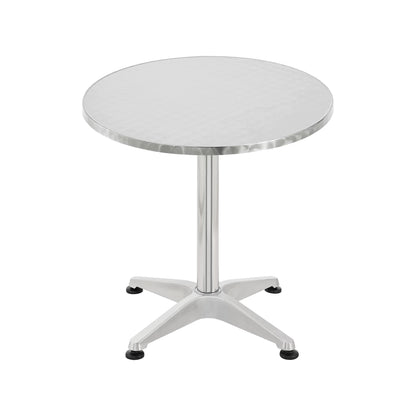 In And OutdoorMatch Bartafel Tyson - Tuintafel - Opvouwbaar - Rond - Ø60 cm - Zilverkleurig Bar table