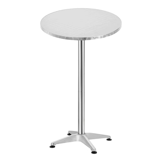 In And OutdoorMatch Bartafel Tyson - Tuintafel - Opvouwbaar - Rond - Ø60 cm - Zilverkleurig Bar table