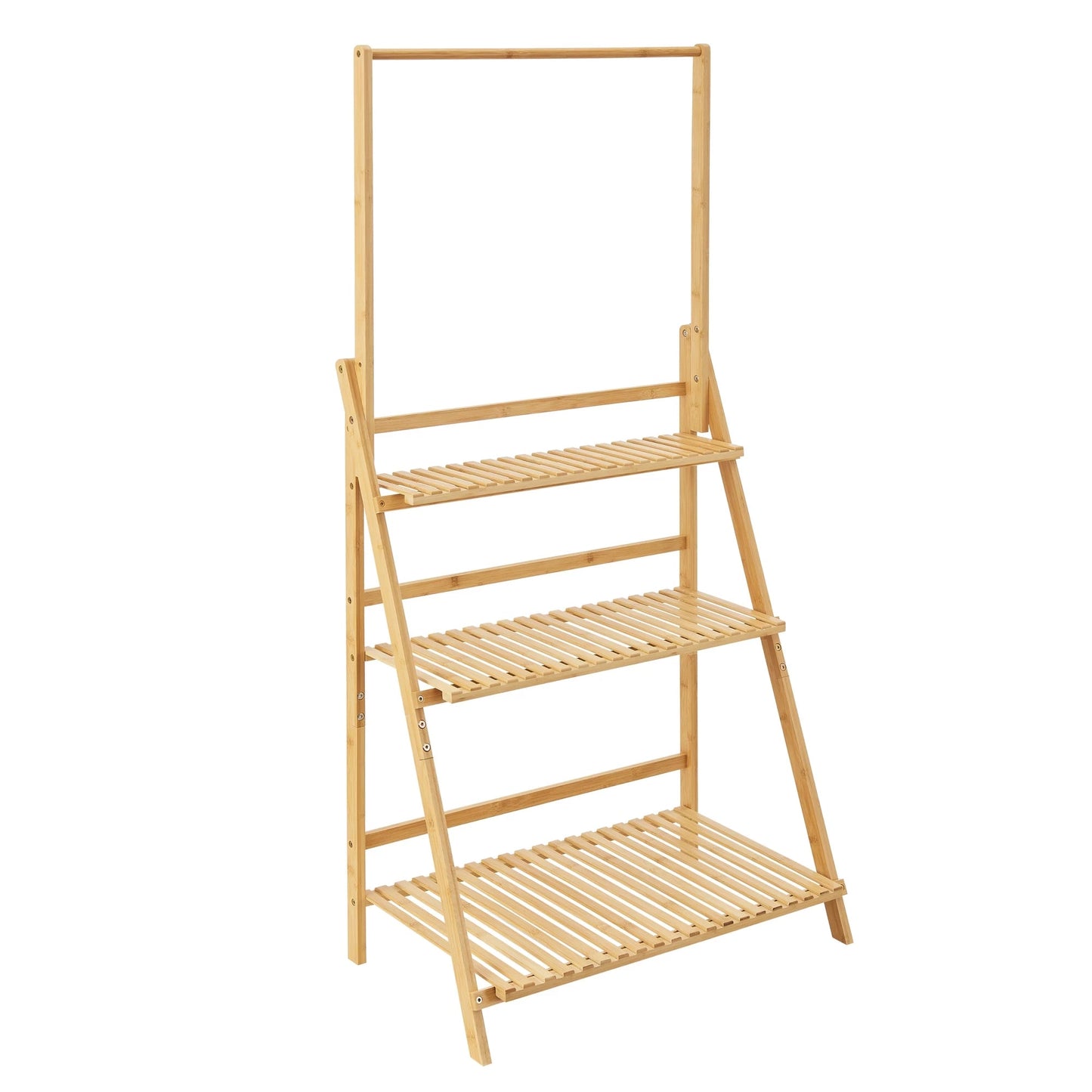 In And OutdoorMatch Bloempot Delmer - Trapladder - 144x70x39,5 cm - Bamboe - Eco-vriendelijk materiaal - Stijlvolle uitstraling Flowerpot