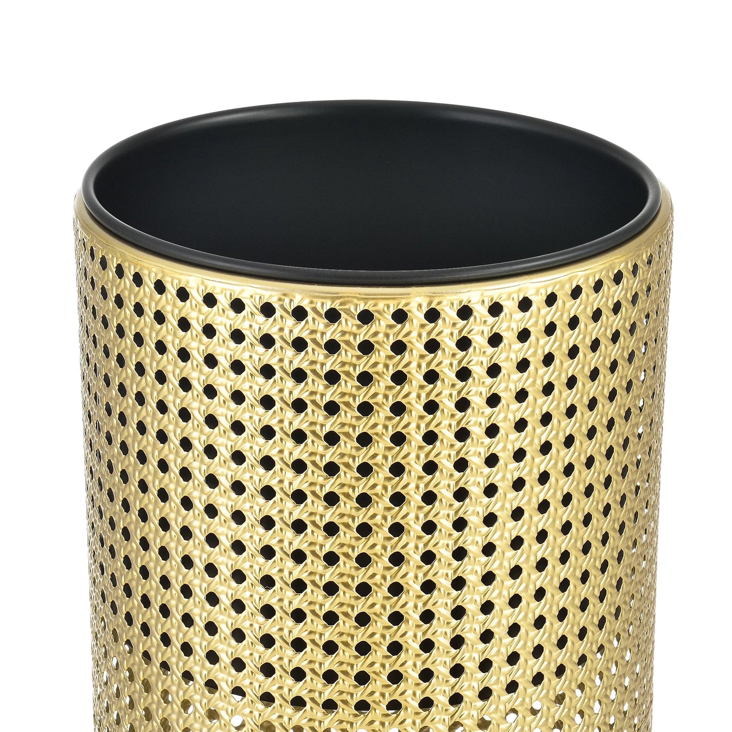 In And OutdoorMatch Bloempot Dovie - Op standaard - Set van 2 - Zwart en Goud - Metaal - Modern design Flowerpot