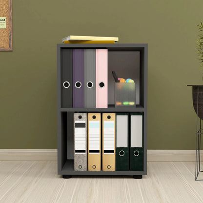 In And OutdoorMatch Boekenkast Plank Kathryn - 74x49x30 cm - Antraciet - Spaanplaat - Modern Design Boekenkast