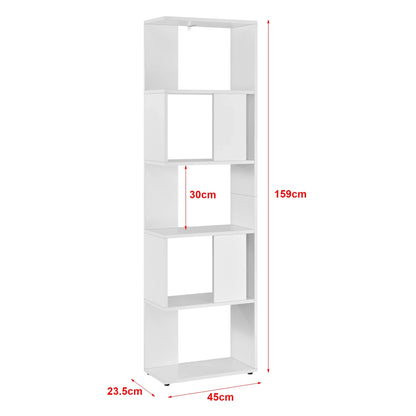 In And OutdoorMatch Boekenkast Plank Millie - 159x45x23,5 cm - Wit - Decoratief Design Boekenplank