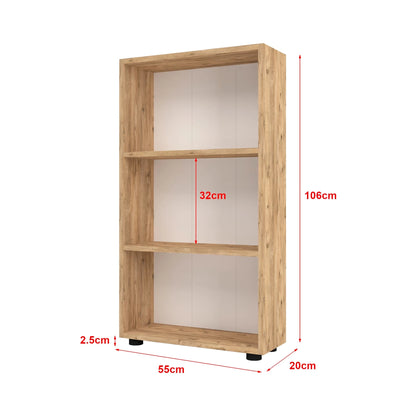 In And OutdoorMatch Boekenkast Plank Wendy - 106x55x20 cm - Eiken - Spaanplaat - Decoratieve Boekenkast Boekenkast