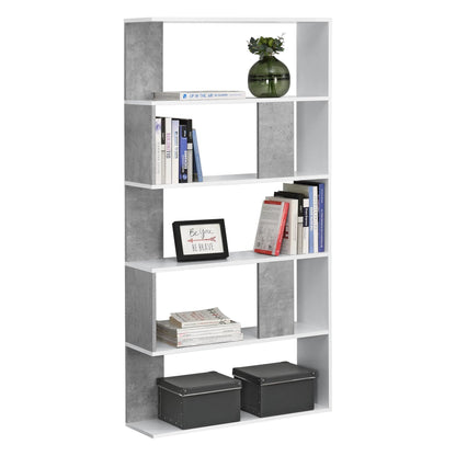 In And OutdoorMatch Boekenkast Plank Zizi -159x80x235cm - Wit - Decoratief Design Boekenkast