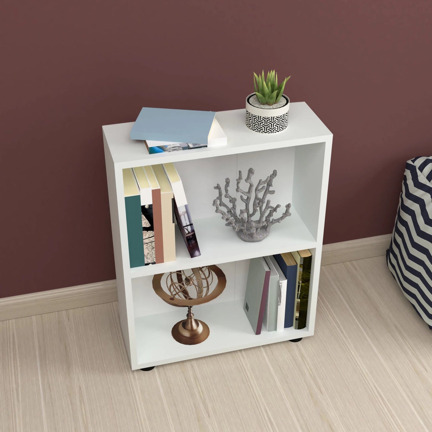 In And OutdoorMatch Boekenkastplank Vivienne - 72x55x20 cm - Wit - MDF Boekenkast