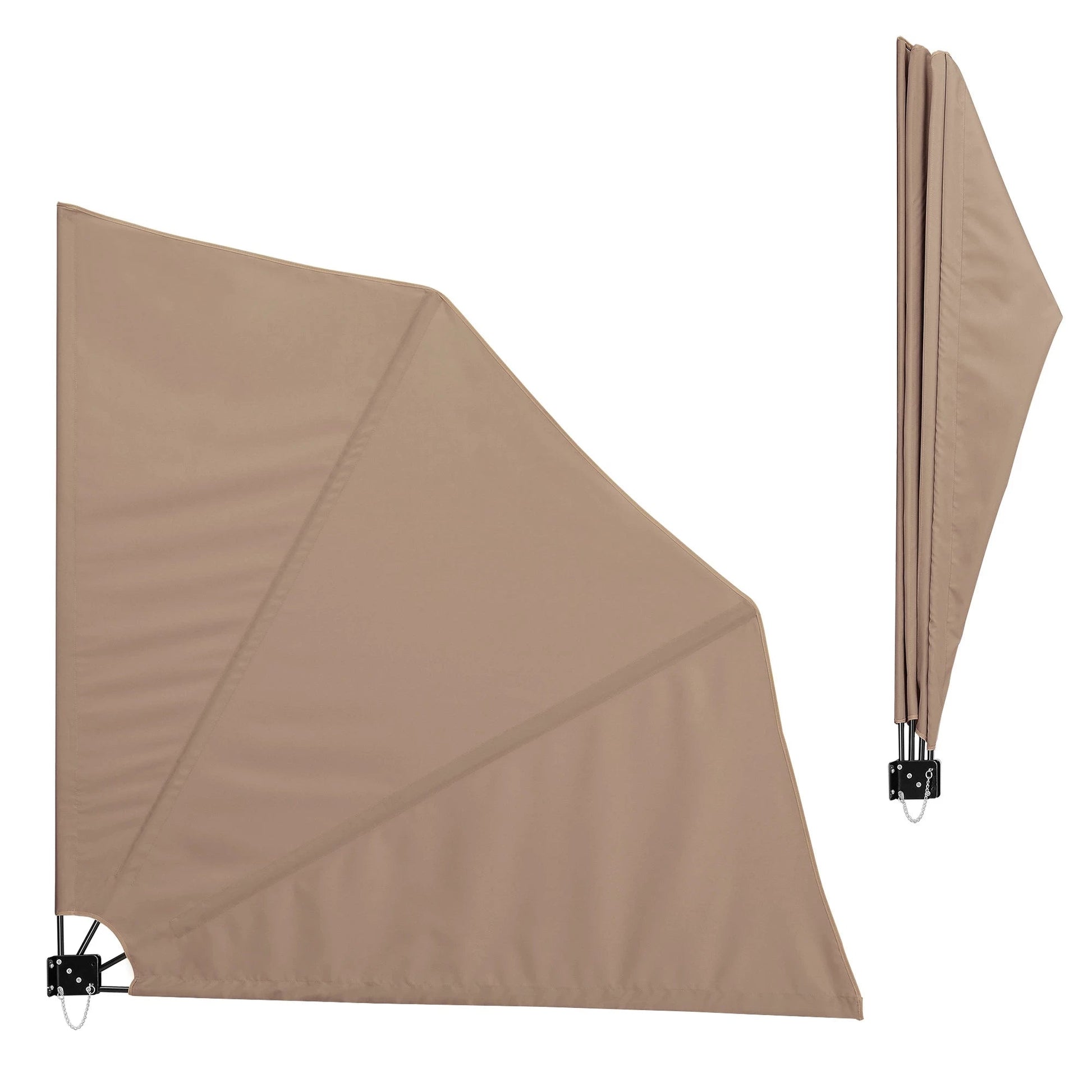 In And OutdoorMatch Bouwbaar Windscherm Nero - Balkonscherm - 160x160 - Ook voor balkon - Beige Voorruit