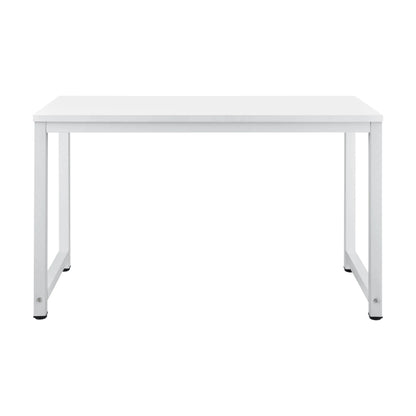 In And OutdoorMatch Bureau Edwina - Laptoptafel - 120x60x75 cm - Wit - Staal en spaanplaat - Klassiek design Desk