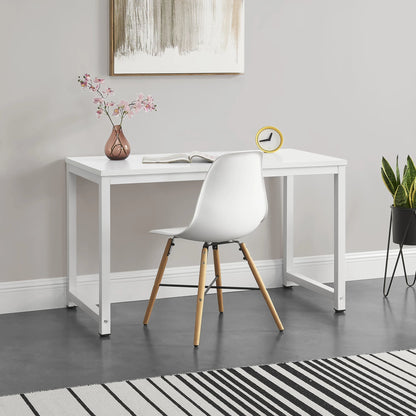 In And OutdoorMatch Bureau Edwina - Laptoptafel - 120x60x75 cm - Wit - Staal en spaanplaat - Klassiek design Desk