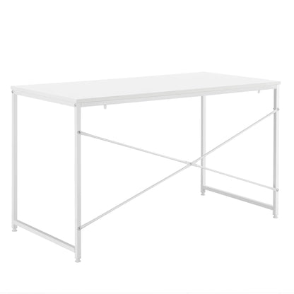 In And OutdoorMatch Bureau Jarret - 120x60x72 cm - Spaanplaat en Metaal - Wit - Modern Design Desk