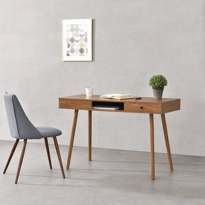 In And OutdoorMatch Bureau Pauline - Laptoptafel - 115x48x74 cm - Houtkleurig - Spaanplaat en Metaal - Modern Design Desk