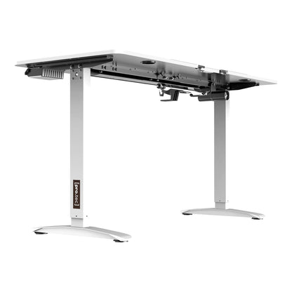 In And OutdoorMatch Bureau Retha - Zit Sta Bureau - Elektrisch In Hoogte Verstelbaar - Wit en Zwart - Spaanplaat en Aluminium - Modern Design Desk