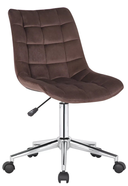 In And OutdoorMatch Bureaustoel Antonette - Stof - Velvet Brown - Ergonomisch - 46x40x96cm Hoogte Verstelbaar - Zithoogte 44 - 59 cm - Modern Design Bureaustoel