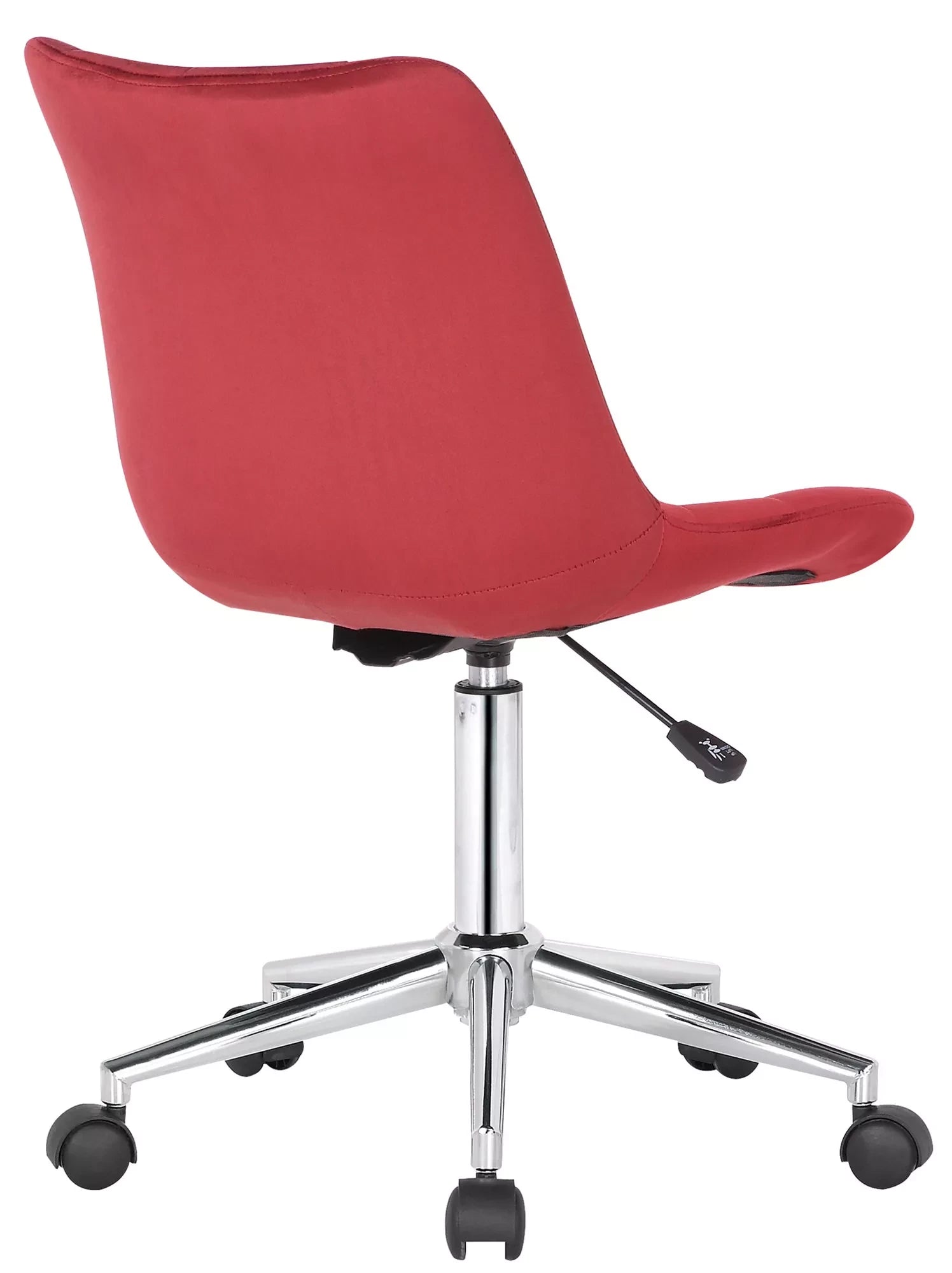 In And OutdoorMatch Bureaustoel Gilda - Stof - Velvet Donker Red - Ergonomisch - 46x40x96cm Hoogte Verstelbaar - Zithoogte 44 - 59 cm - Modern Design Bureaustoel