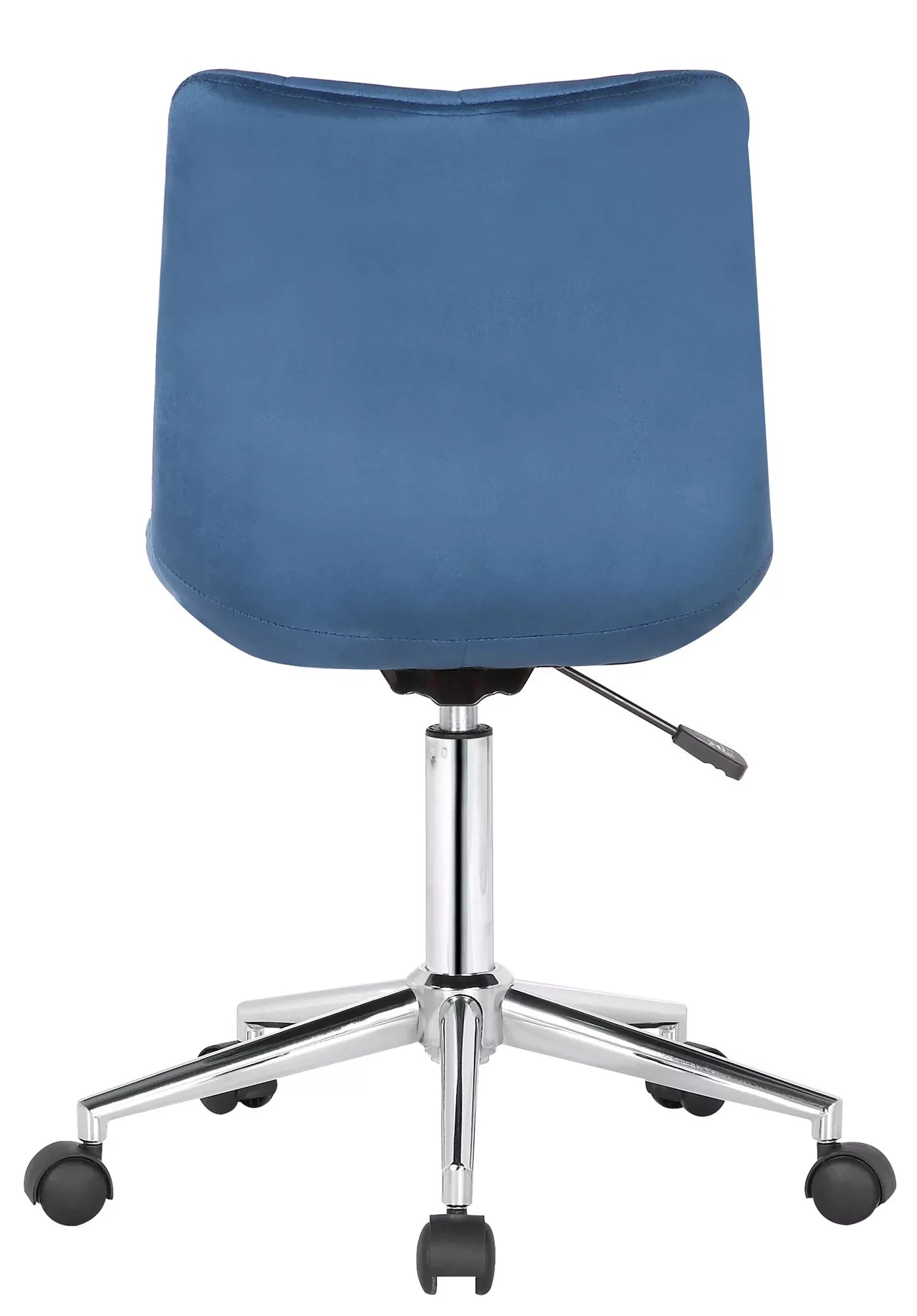 In And OutdoorMatch Bureaustoel Robin - Stof - Velvet Blue - Ergonomisch - 46x40x96cm Hoogte Verstelbaar - Zithoogte 44 - 59 cm - Modern Design Bureaustoel