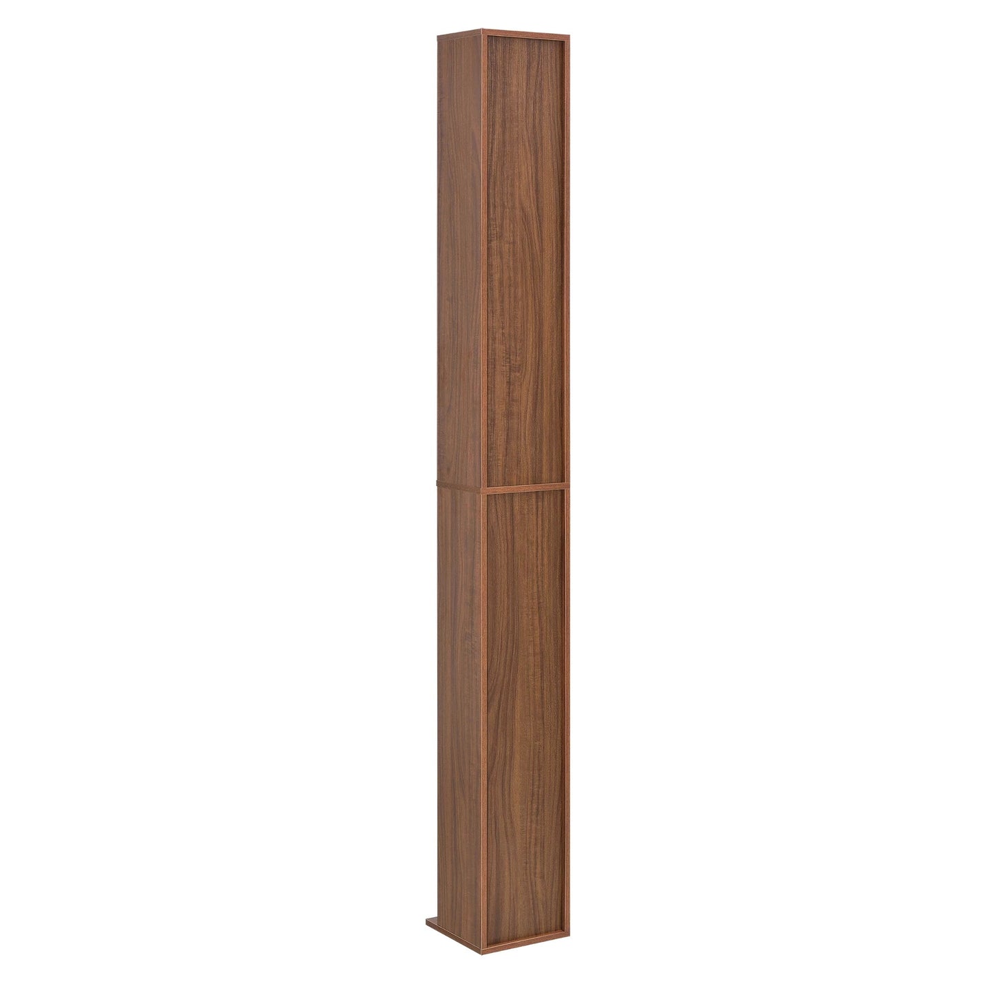 In And OutdoorMatch CD/DVD Kast Compartiment Reed - Kast - Met 12 Planken - 120x20x20 cm - Walnootkleurig - Spaanplaat - Modern Design Boekenplank