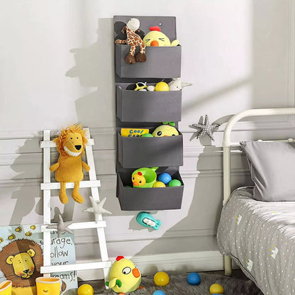 In And OutdoorMatch Closet Organizer Tineke - Hangende planken - Badkamer, slaapkamer - 4 lagen - opbergruimte - 100cm storage rack