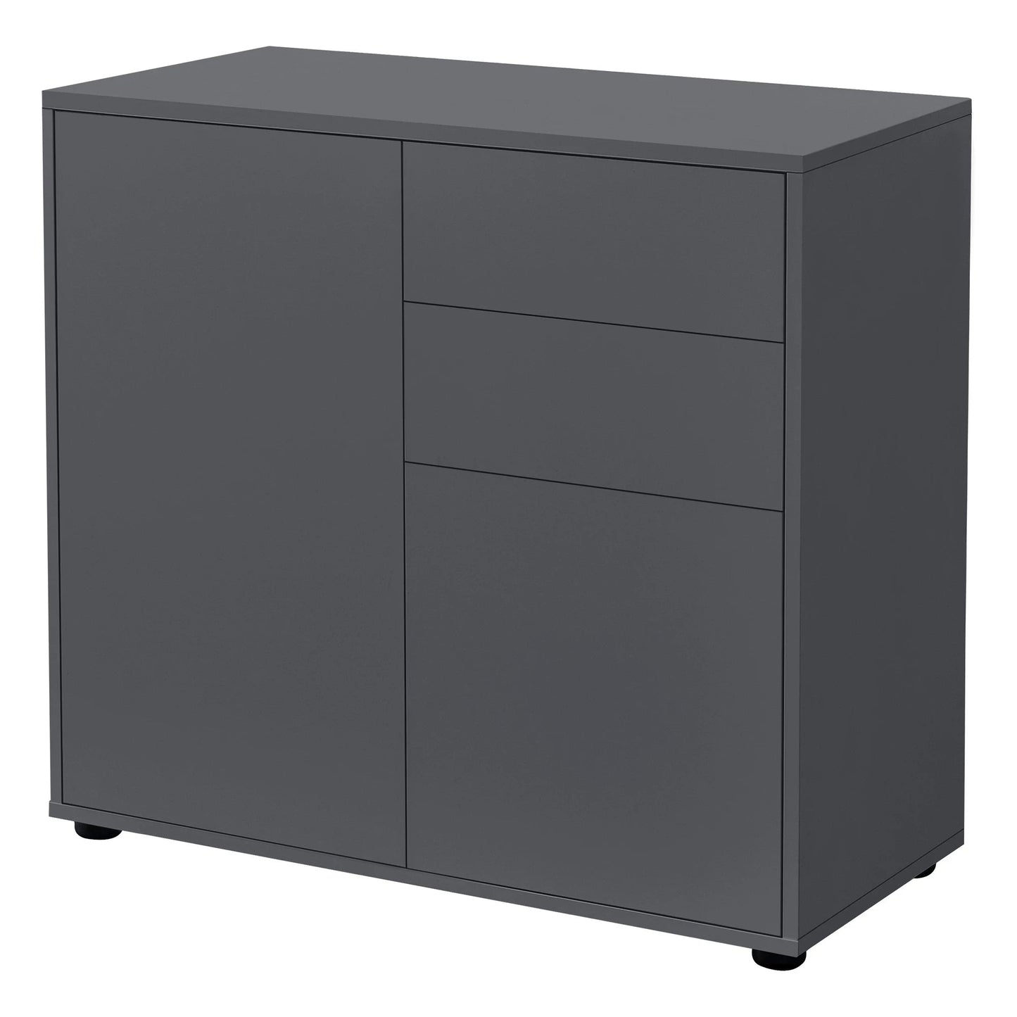 In And OutdoorMatch Commode Walter - Duw en Open - 74x79x36 cm - Donkergrijs Mat - Spaanplaat - Modern Design Kast