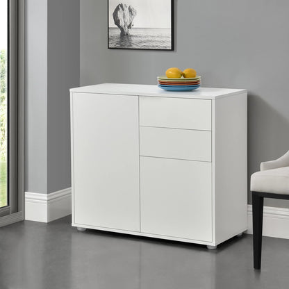 In And OutdoorMatch Commode Wilford - Duw en Open - 74x79x36 cm - Wit Mat - Spaanplaat - Modern Design Kast