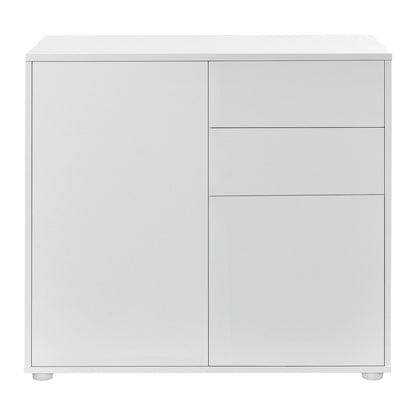 In And OutdoorMatch Commode Wilford - Duw en Open - 74x79x36 cm - Wit Mat - Spaanplaat - Modern Design Kast