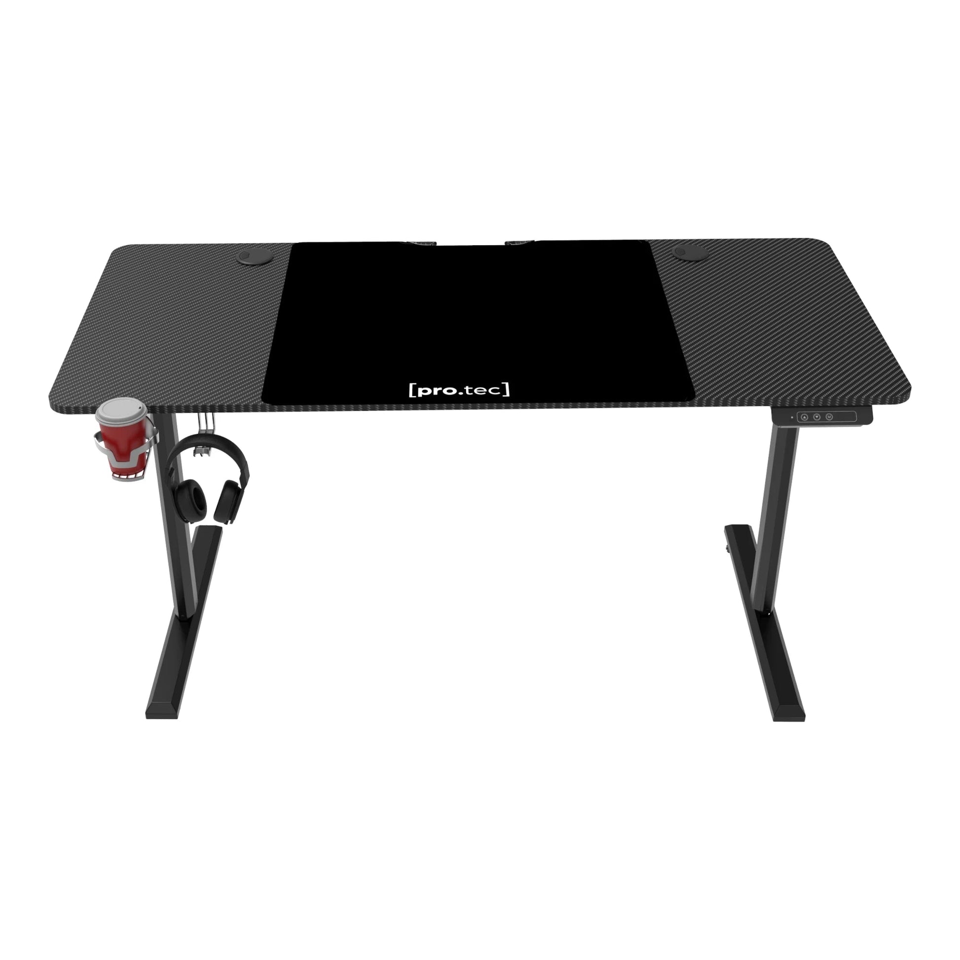 In And OutdoorMatch Desk Gisselle - Zit Sta Bureau - Elektrisch Verstelbaar - Zwart - 140x60x72-117 cm Desk