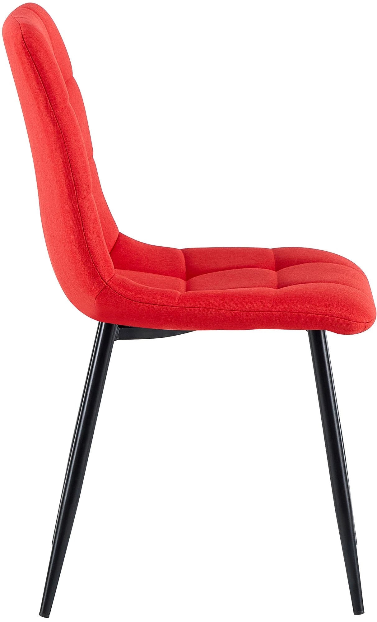 In And OutdoorMatch Eetkamerstoelen Abbie - Rood - Set van 4 - Stof - Hoge kwaliteit bekleding - Luxe eetkamerstoelen - Moderne look Eetkamerstoel