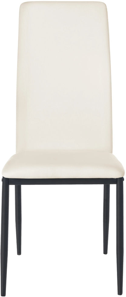 In And OutdoorMatch Eetkamerstoelen Agnes - Crème - Set van 4 - Kunstleer - Hoogwaardige bekleding - Stijlvolle eetkamerstoelen - Luxe uitstraling Eetkamerstoel