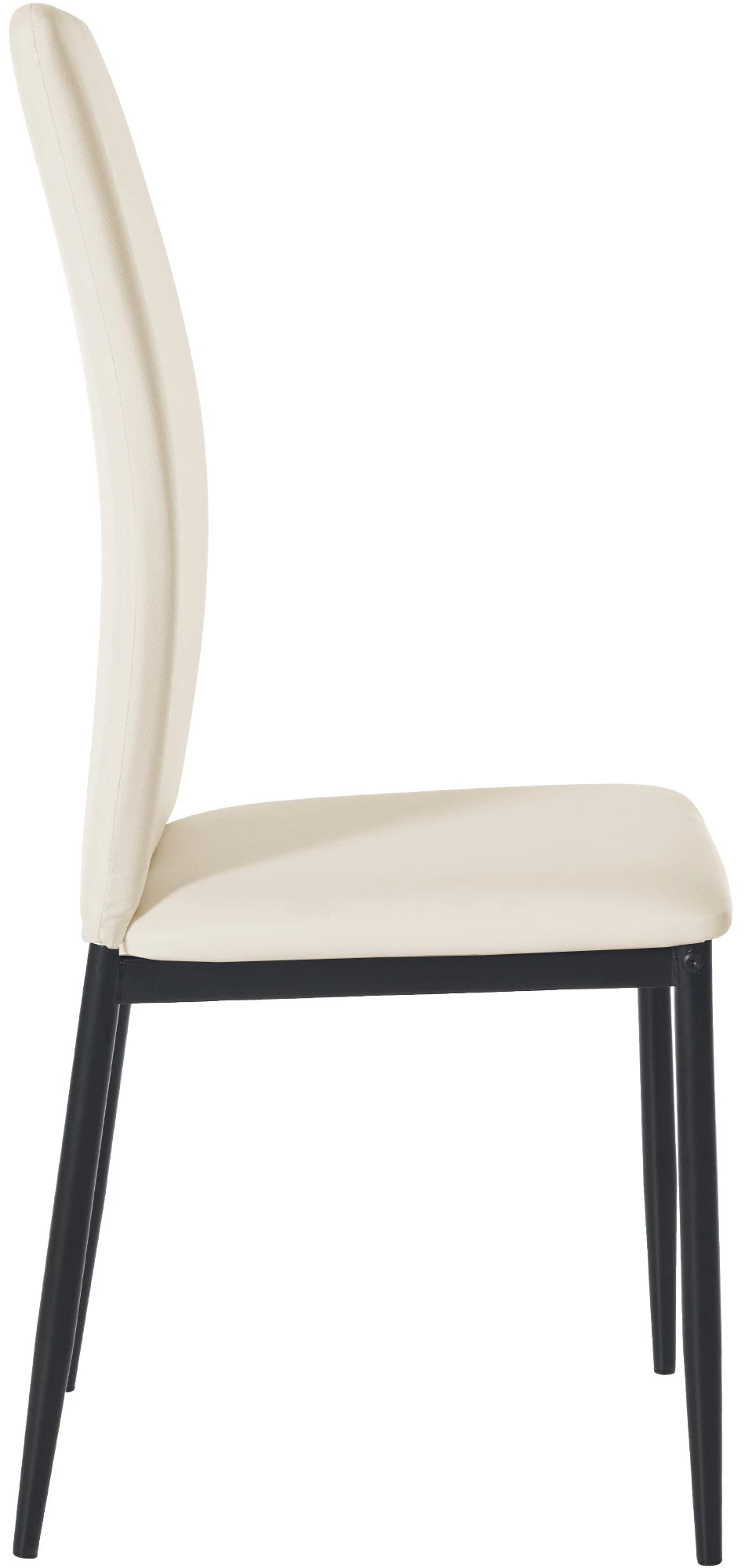 In And OutdoorMatch Eetkamerstoelen Agnes - Crème - Set van 4 - Kunstleer - Hoogwaardige bekleding - Stijlvolle eetkamerstoelen - Luxe uitstraling Eetkamerstoel