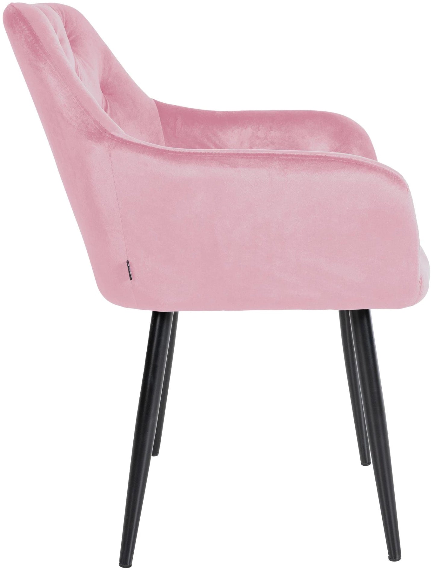 In And OutdoorMatch Eetkamerstoelen Alaya - Roze - Set van 2 - Fluweel - Hoogwaardige bekleding - Stijlvolle eetkamerstoelen - Luxe uitstraling Eetkamerstoel