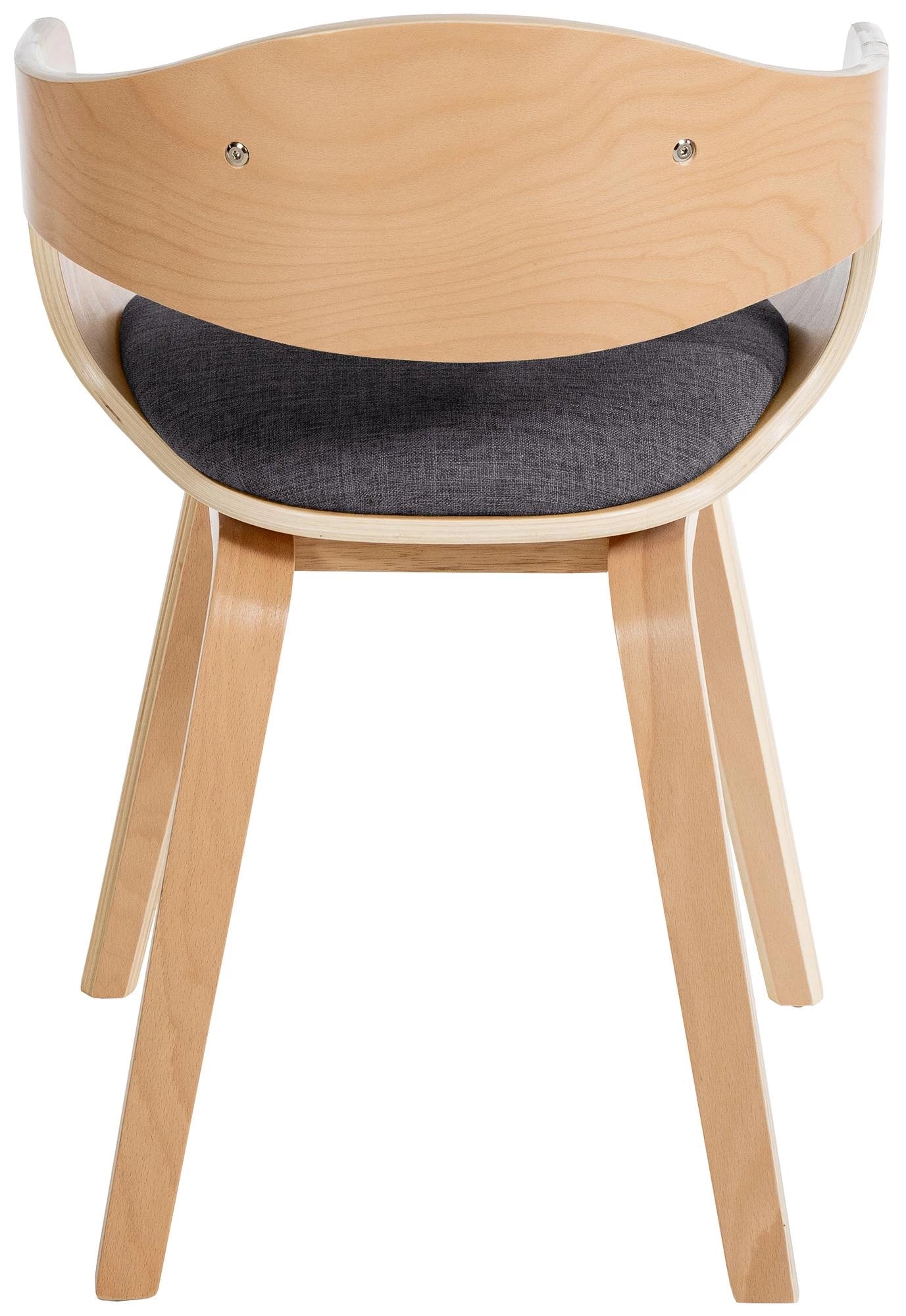 In And OutdoorMatch Eetkamerstoelen Arlo - Grijs - Set van 2 - Stof - Hoogwaardige bekleding - Opvallende eetkamerstoel - Stijlvolle eetkamerstoel - Robuust houten frame Eetkamerstoel