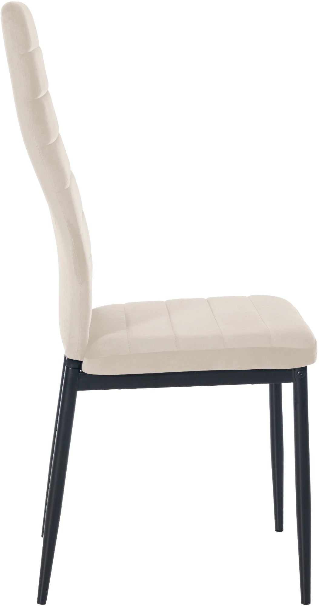 In And OutdoorMatch Eetkamerstoelen Cleve - Crème - Set van 6 - Fluweel - Hoogwaardige bekleding - Luxe eetkamerstoelen - Stijlvolle uitstraling Eetkamerstoel