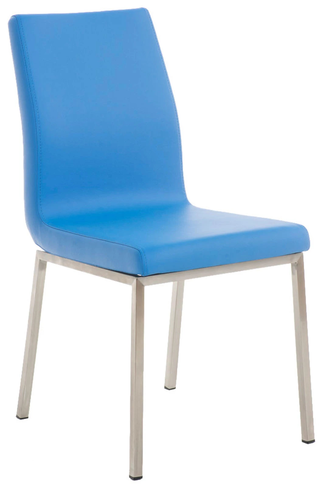 In And OutdoorMatch Eetkamerstoelen Edison - Blauw en Metaal - Set van 2 - Kunstleer - Hoogwaardige bekleding - Klassieke eetkamerstoel - Minimalistische look Eetkamerstoel