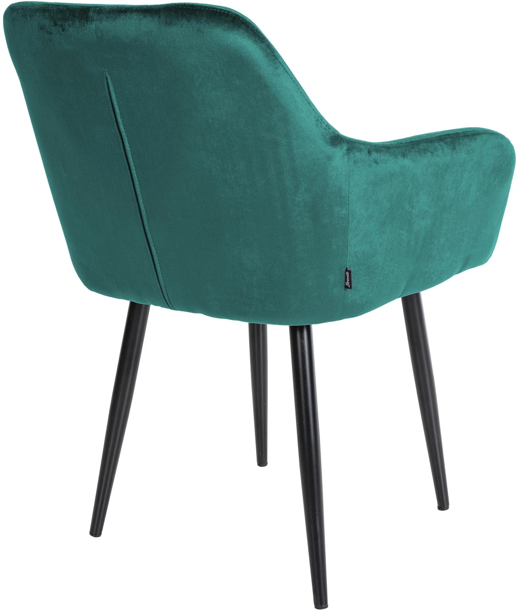 In And OutdoorMatch Eetkamerstoelen Emersyn - Groen - Set van 2 - Fluweel - Hoogwaardige bekleding - Stijlvolle eetkamerstoelen - Luxe uitstraling Eetkamerstoel