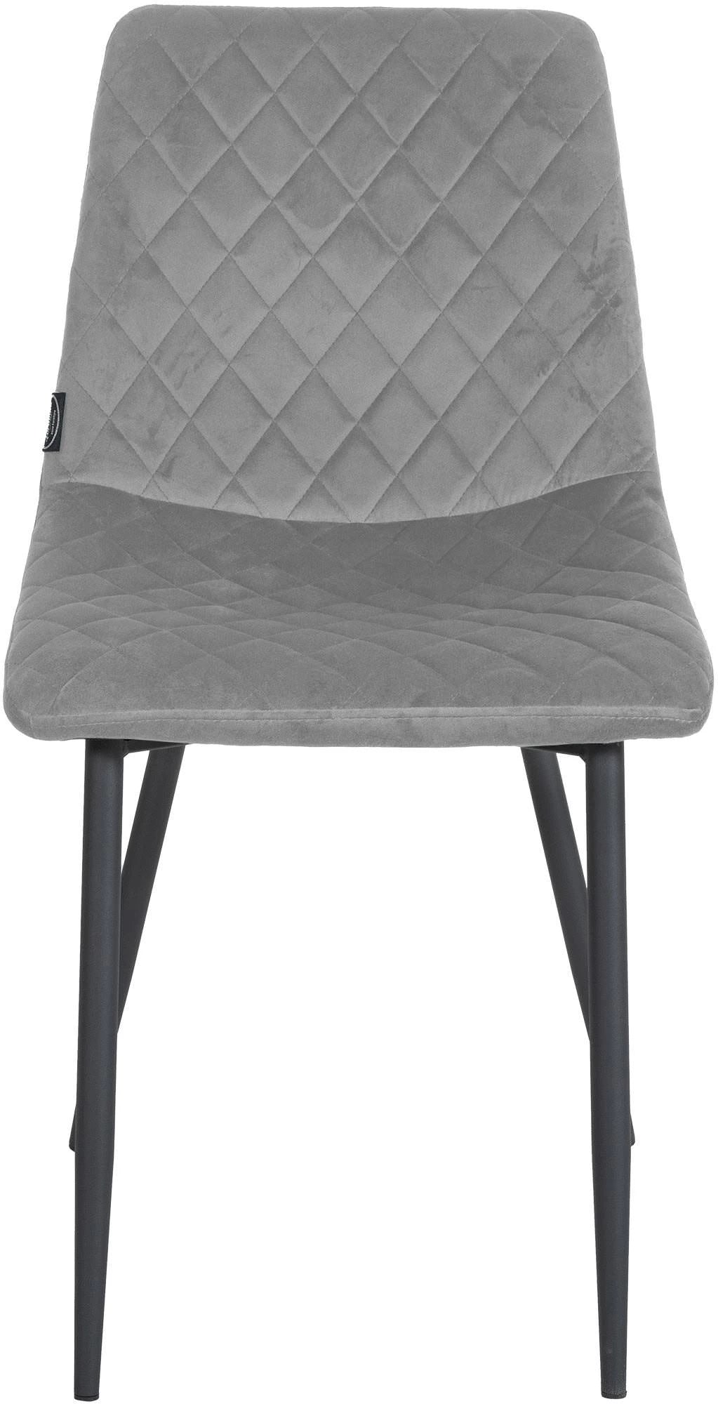 In And OutdoorMatch Eetkamerstoelen Kailyn - Grijs - Set van 4 - Fluweel - Hoogwaardige bekleding - Luxe eetkamerstoelen - Stijlvolle uitstraling Eetkamerstoel