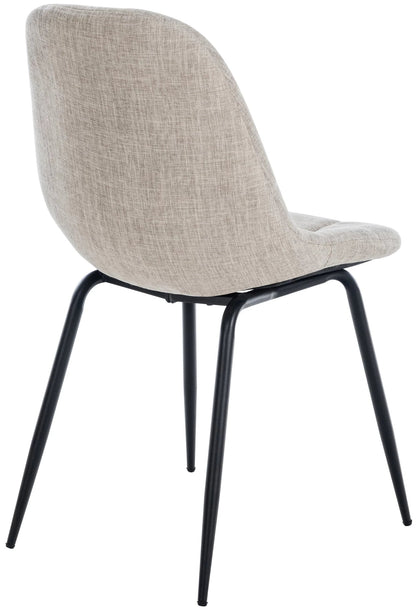 In And OutdoorMatch Eetkamerstoelen Kandace - Crème - Set van 2 - Stof - Hoge kwaliteit bekleding - Luxe eetkamerstoel - Stijlvolle uitstraling Eetkamerstoel