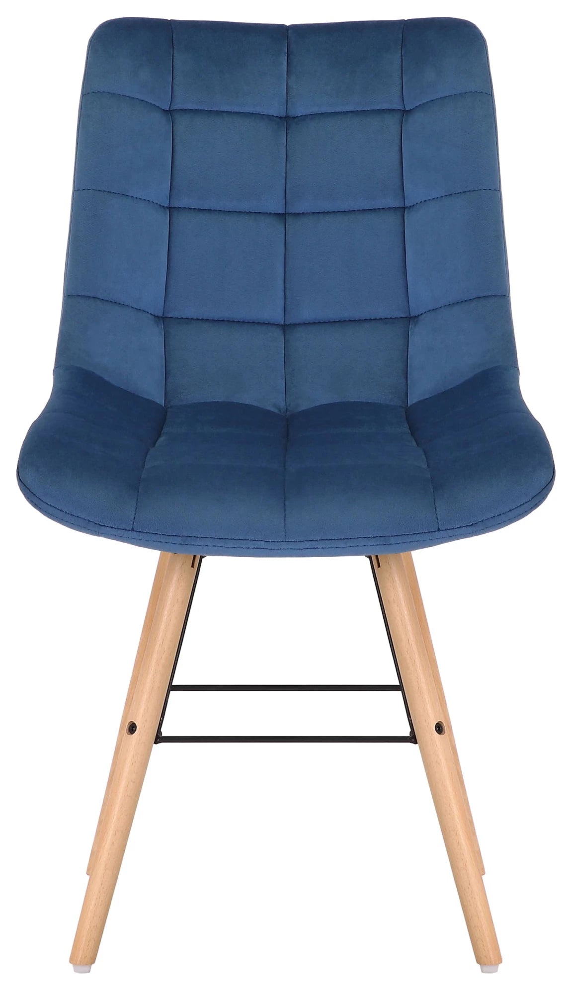 In And OutdoorMatch Eetkamerstoelen Netta - Blauw - Set van 2 - Fluweel - Hoogwaardige bekleding - Stijlvolle eetkamerstoelen - Luxe uitstraling Eetkamerstoel