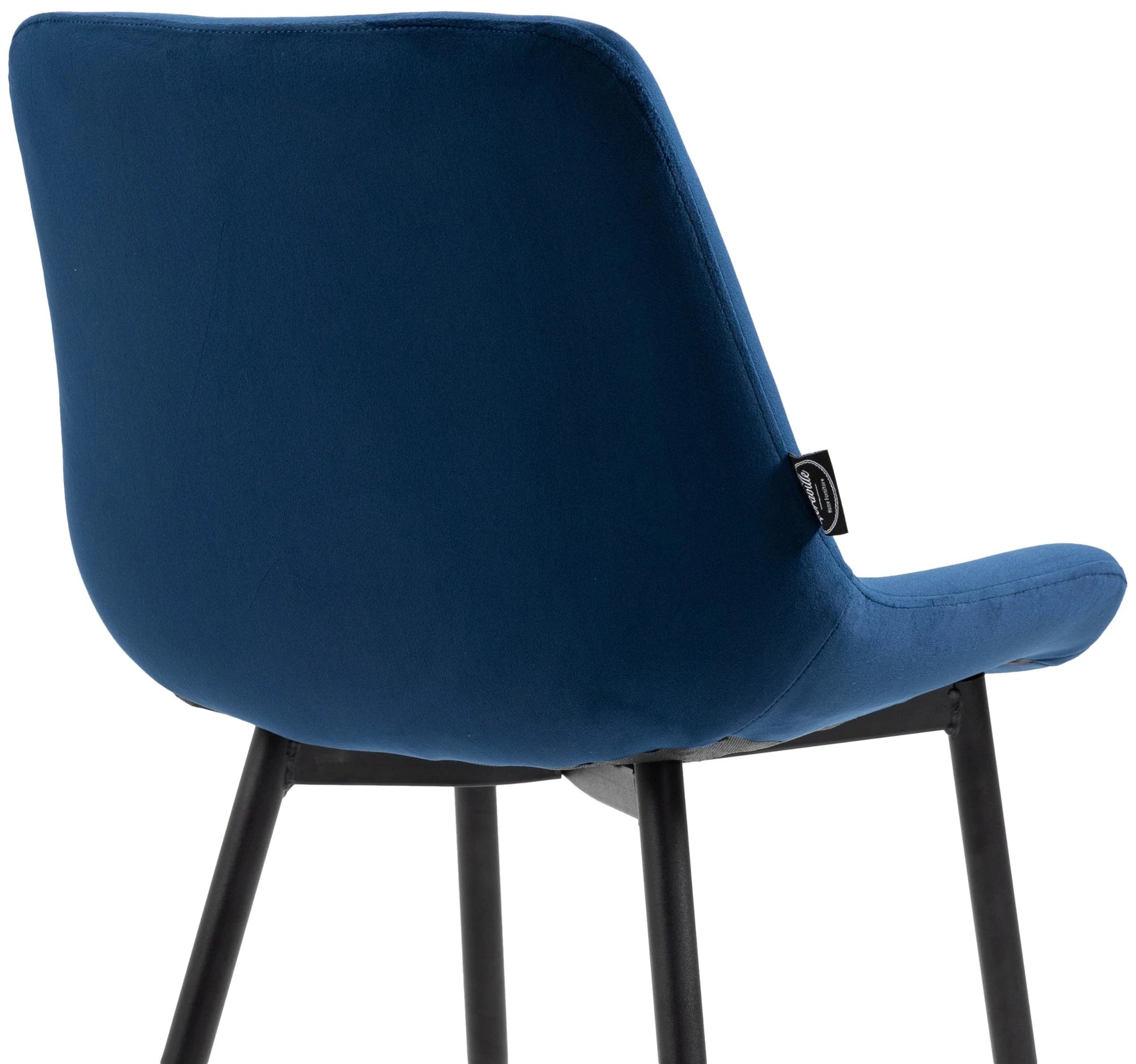 In And OutdoorMatch Eetkamerstoelen Noah - Blauw - Set van 2 - Fluweel - Hoge kwaliteit bekleding - Stijlvolle eetkamerstoelen - Luxe uitstraling Eetkamerstoel