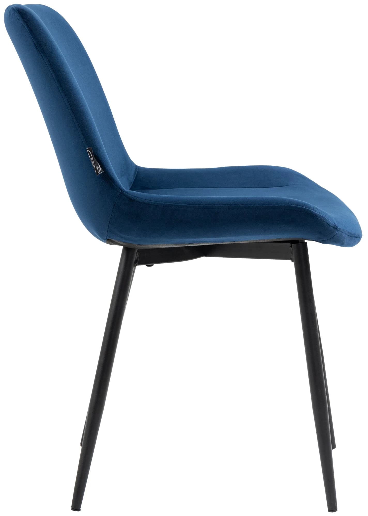 In And OutdoorMatch Eetkamerstoelen Noah - Blauw - Set van 2 - Fluweel - Hoge kwaliteit bekleding - Stijlvolle eetkamerstoelen - Luxe uitstraling Eetkamerstoel