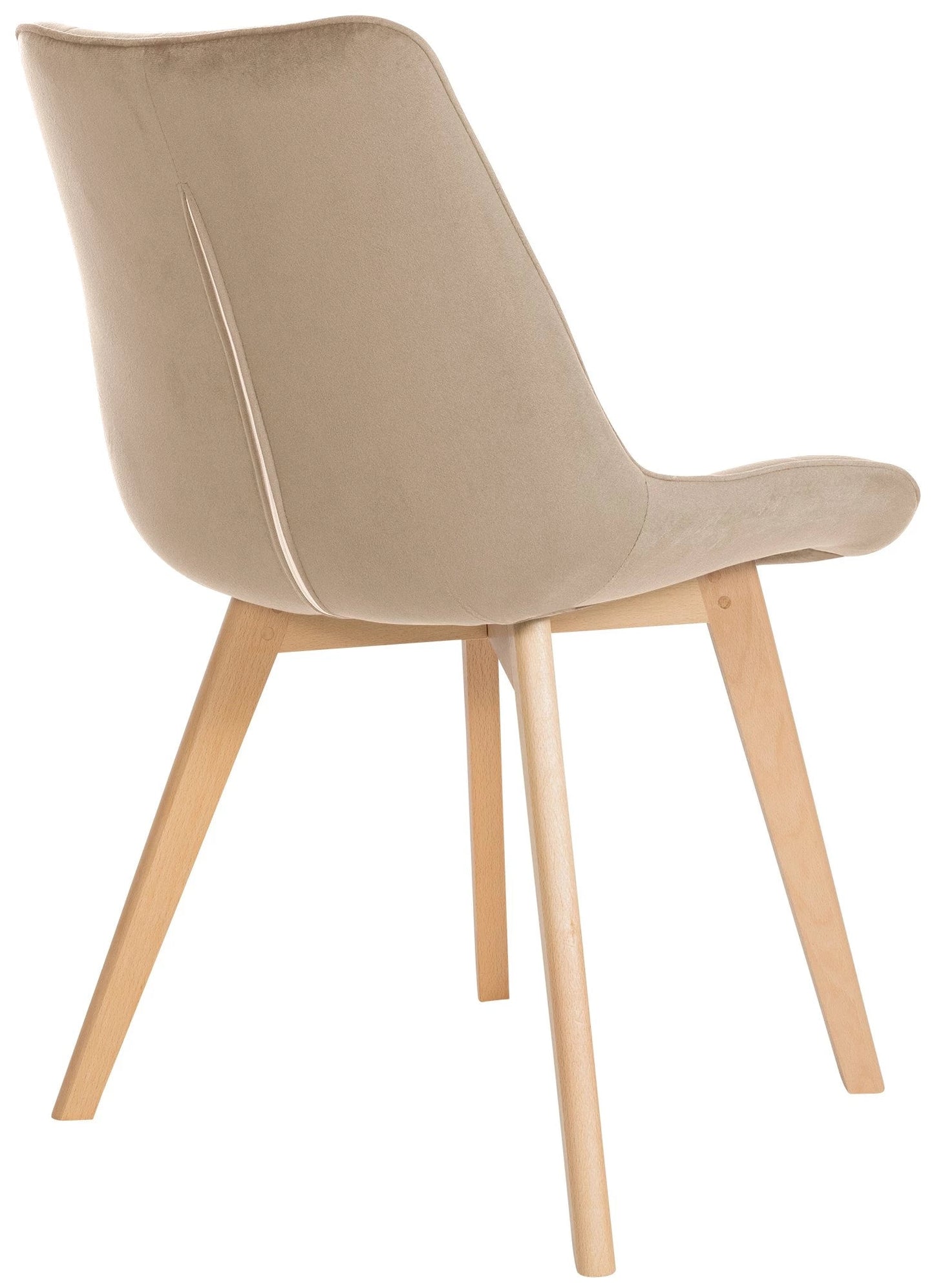 In And OutdoorMatch Eetkamerstoelen Tammie - Beige - Set van 2 - Fluweel - Hoge kwaliteit bekleding - Deluxe Eetkamerstoelen - Exclusieve Look Eetkamerstoel