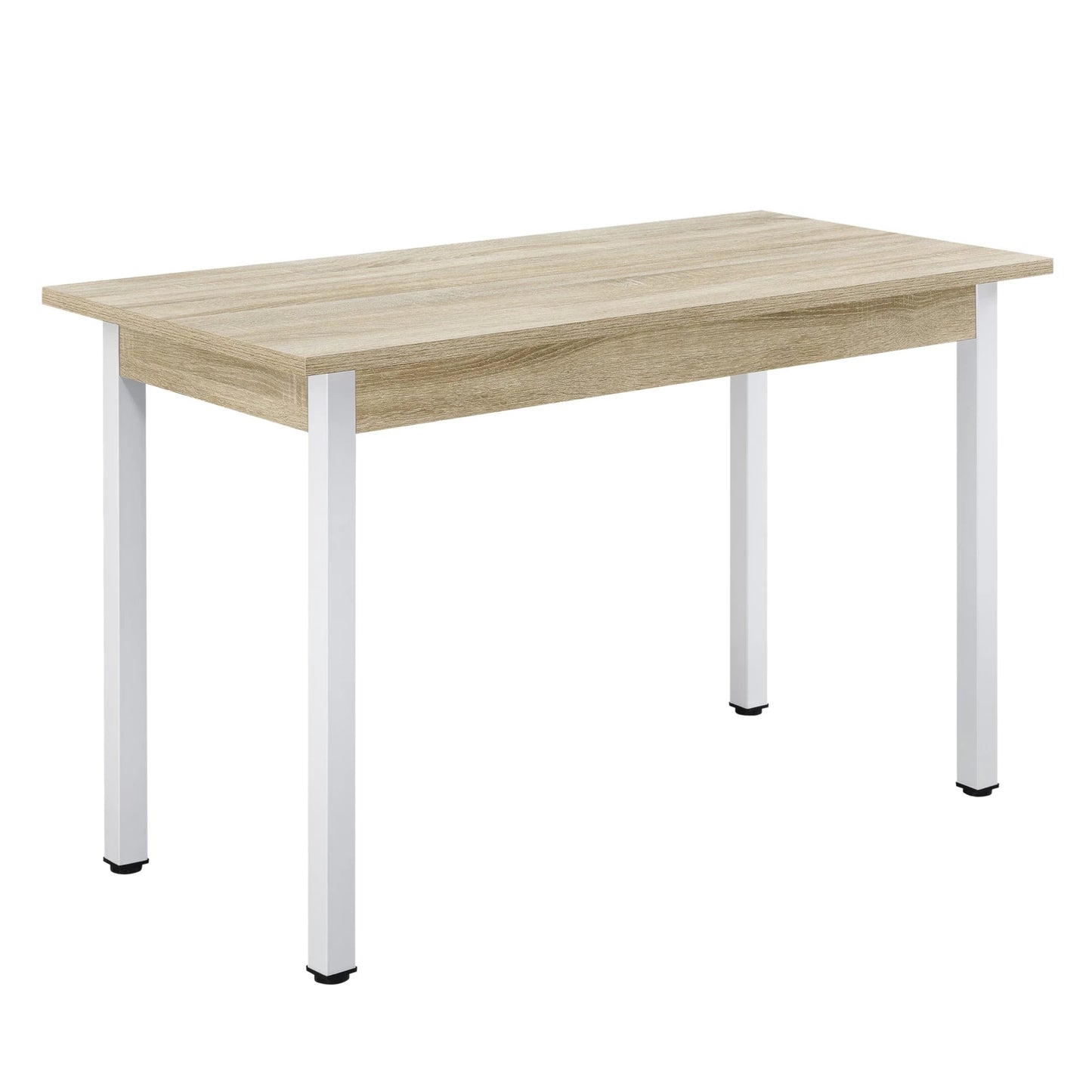 In And OutdoorMatch Eettafel Jacynthe - 120x60x75 cm - Eikenkleurig en Wit - MDF - Modern Design Eettafel/ Eetkamertafel