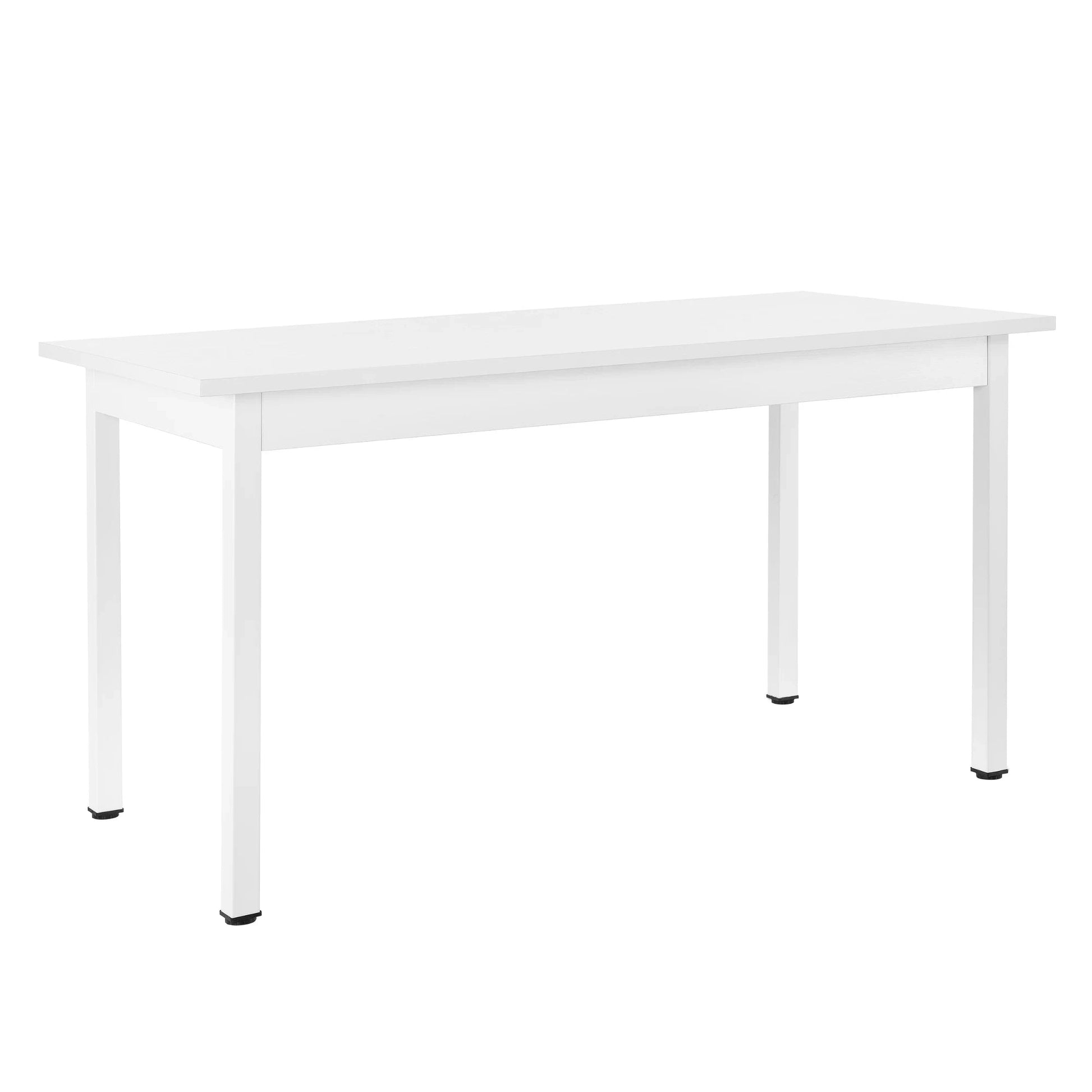 In And OutdoorMatch Eettafel London - 140x60x75 cm voor 6 stoelen wit Eettafel/ Eetkamertafel