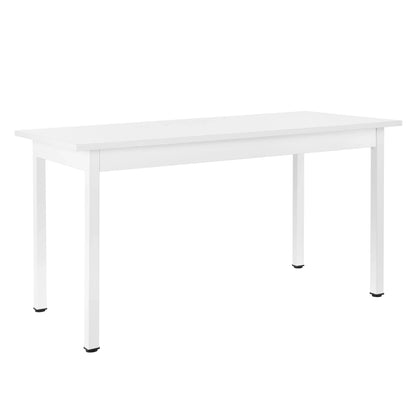 In And OutdoorMatch Eettafel London - 140x60x75 cm voor 6 stoelen wit Eettafel/ Eetkamertafel