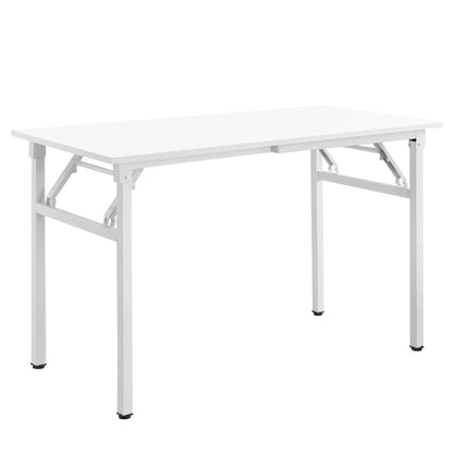 In And OutdoorMatch Eettafel Tressie - Bureau - 120x60x75 - 76,4 cm - Opvouwbaar - Verstelbaar - Wit - Modern Design Eettafel/ Eetkamertafel