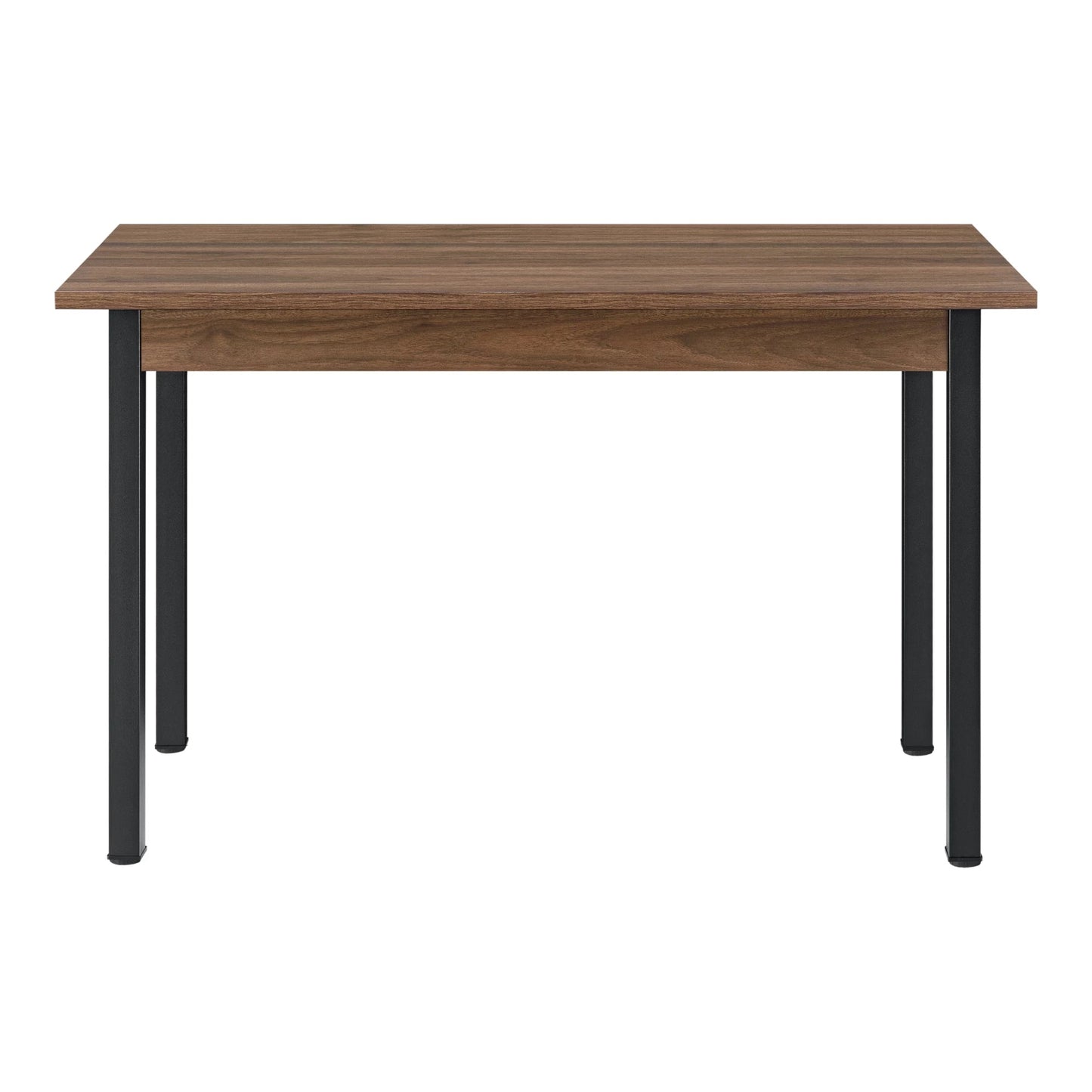 In And OutdoorMatch Elegante Eettafel Stevie - 120x60x75 cm - Walnootkleurig en Zwart - Modern Design Eettafel/ Eetkamertafel