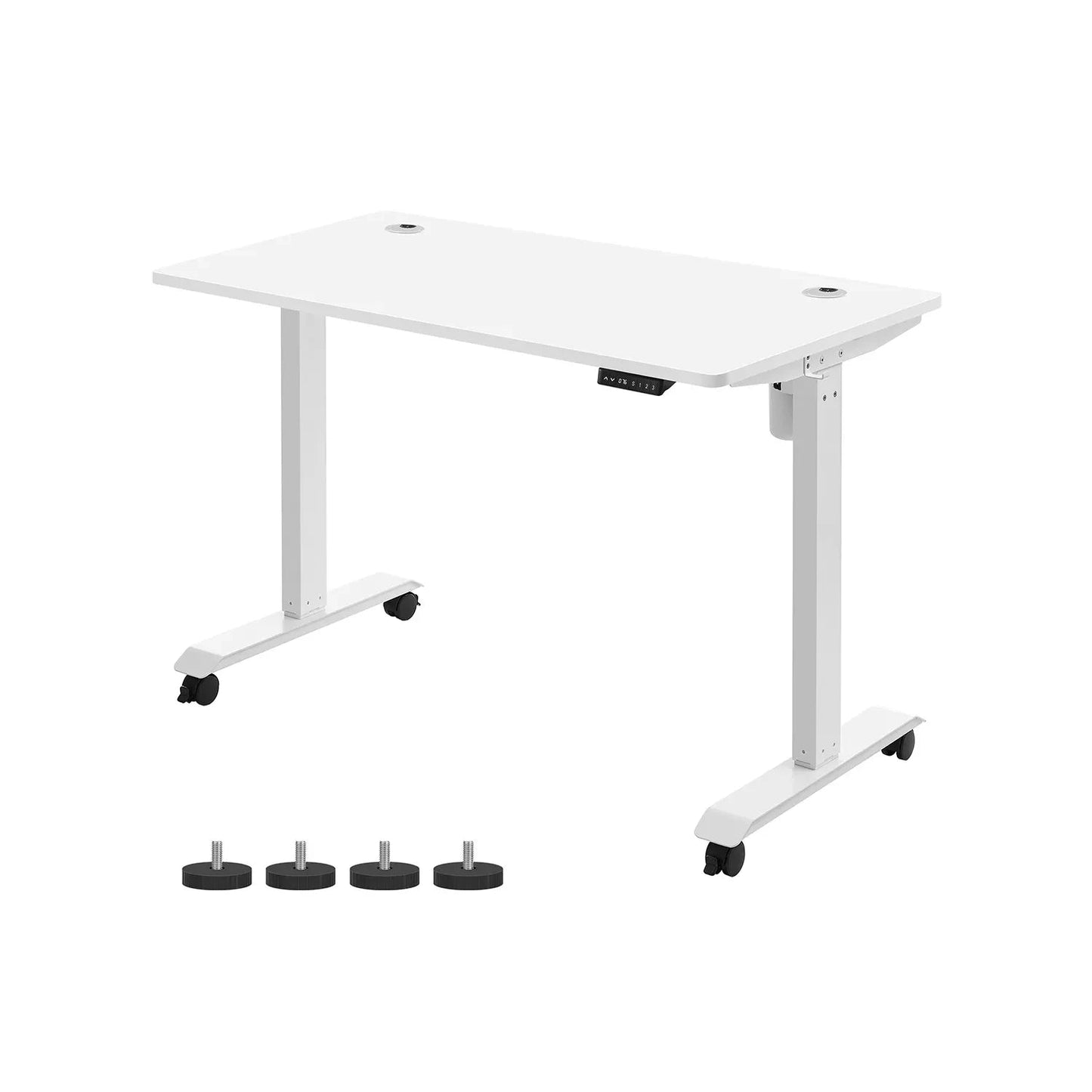 In And OutdoorMatch Elektrisch Bureau Dorthy - Zit-sta bureau - Wit - Memory functie met 3 hoogtes - In hoogte verstelbaar 71-117cm - 80kg draagvermogen - 70x140cm Desk