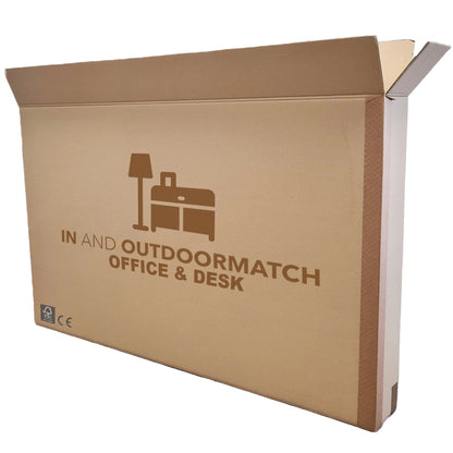 In And OutdoorMatch Elektrisch Bureau Kattie - Zit-sta bureau - Bruin - Memory functie met 3 hoogtes - In hoogte verstelbaar 71-117cm - 80kg draagvermogen - 70x140cm Desk